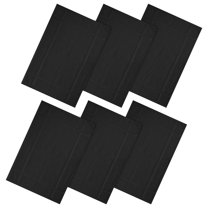 Ample Decor Cotton Bath Mats 6 Pack 34x20 inches 1350 GSM - for Bathroom Floor, Shower - Black