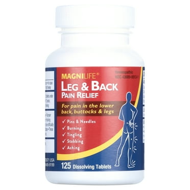 MagniLife Leg & Back Pain Relief Quick Dissolving Tablets, 125 Count