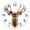 A059, variant on 10 Inch Wall Clock Battery Operated Square Clock for Office, Kitchen, Outdoor, Living Room, Deer Head With Forked Antlers