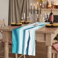 Blue Marble Table Runner Abstract Gradient Fluid Modern Art ...