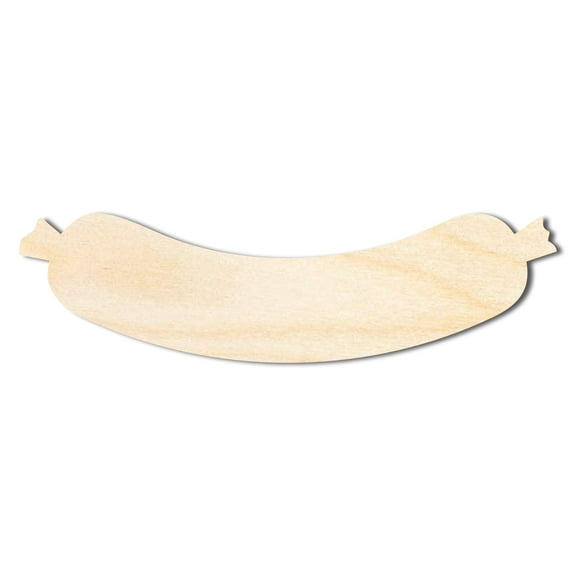 Unfinished Wood Sausage Shape | Craft Cutout | up to 46" DIY 36" / 1/4"