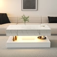 thumbnail image 2 of 16.93-inch Tall LED Coffee Table Made of Particle Board | Ideal for Different Living Spaces | Benefit from Storage and Remote-Controlled Lights, 2 of 6