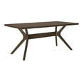thumbnail image 3 of Plank+Beam 72" Verso Rectangular Dining Table for 6, Solid Wood Cross Leg Kitchen Table, Walnut, 3 of 11