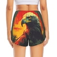 thumbnail image 2 of Lsque Hawaiian Style Bald Eagle Printed Women's Running Shorts with Liner Pockets,Elastic Quick Dry Workout Athletic Gym Yoga Shorts,Womens High Waist Shorts-XX-Large, 2 of 9
