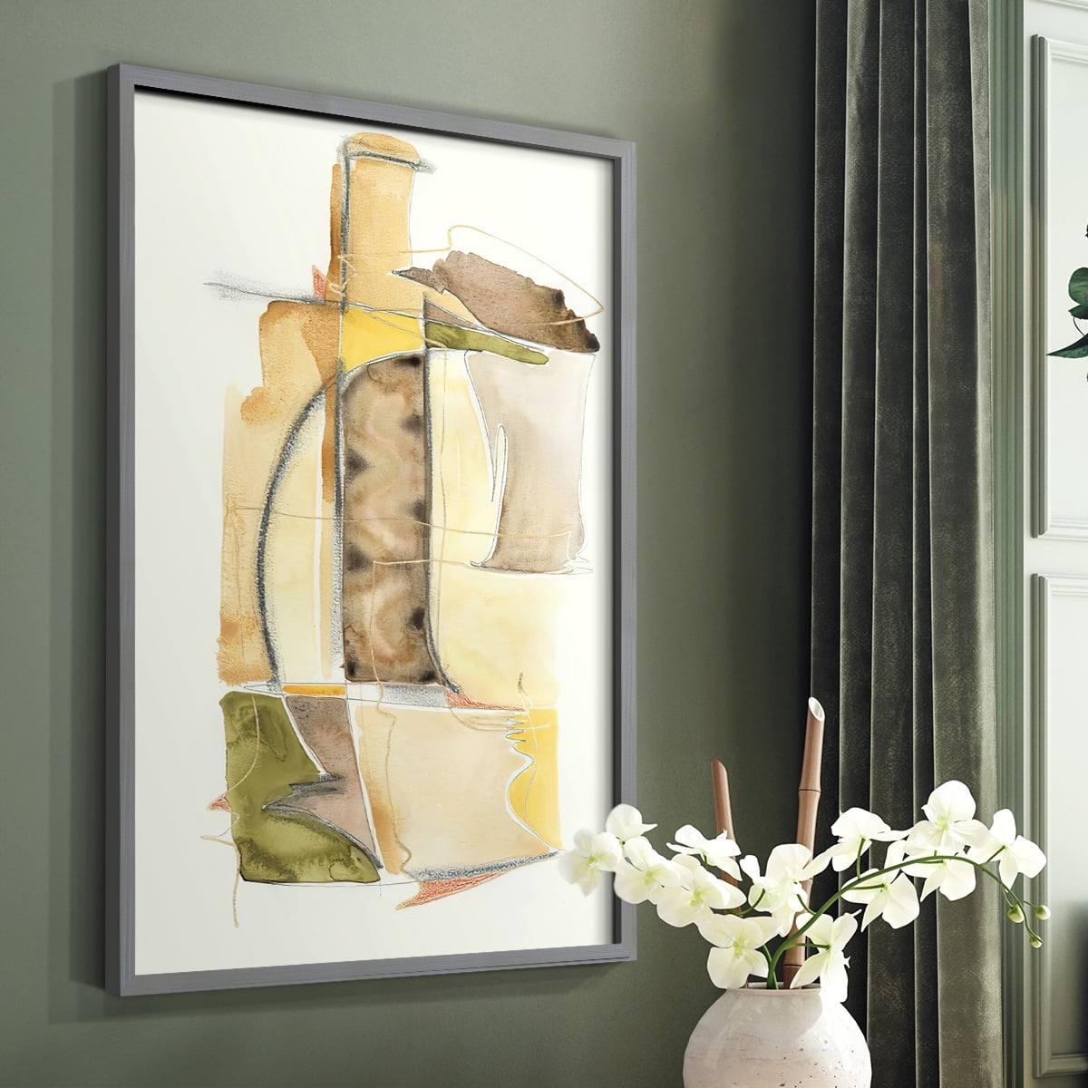 Brown Sugar II Framed Print in Gray Solid Wood Framed Print No Nail Hanging
