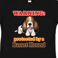 thumbnail image 4 of Inktastic Protected by a Basset Hound Funny Dog Boys or Girls Toddler T-Shirt, 4 of 5