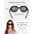 thumbnail image 5 of TINHAO Oversized Square Fit Over Glasses Sunglasses for Women with Hard Case, Trendy Polarized UV400 Wear Over Prescription Glasses Stylish Fashion Ladies, 5 of 8