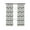 Green, variant on Navy Blue Grey White Blackout Curtains, Light Blocking Print Window Curtains, Abstract Geometric Ocean Wave Stripe Thermal Insulated Window Drapes for Living Room 2 Panels, 55"W x 39"L