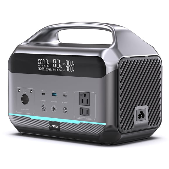 Estación de Energía Portátil DaranEner 600W 288Wh con Salidas de CA