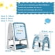 thumbnail image 3 of Caballete para Pintar 2 en 1 Costway Pizarra de Doble Cara y Librería con Silla Superficie Plegable Azul 62,5 x 53 x 71-100 cm, 3 of 10
