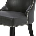 thumbnail image 4 of CHITA Upholstered Dining Chairs Set of 2 Kitchen Chairs, Full Back&Wood Legs, Faux Leather in Retro Gray, 4 of 7