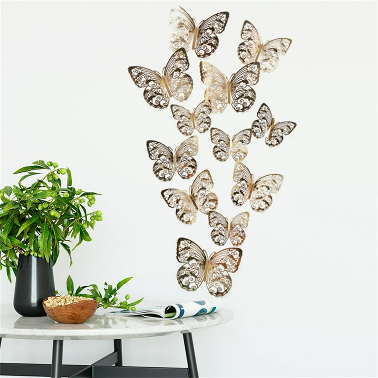 3D Butterfly Stickers DIY Wall Decals Crafts  Decorations for Weddings by