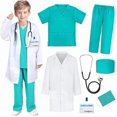 thumbnail image 1 of Disfraz De Doctor Personaje Infantil,Disfraz De Doctor Lab Cosplay Con Accesorio,Adecuado Para Cumpleaños,Fiestas,Navidad,Disfraces De Halloween,Regalos Para Niños Y Niñas. (Verde-120CM), 1 of 3