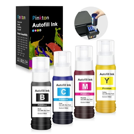 PRINKTON Sublimation Ink for Epson 2803, 400ML Autofill Sublimation Ink for Epson EcoTank ET-2800 ET-4800 ET-2400 ET-2850 ET-3850 ET-15000 Heat Press Transfer on T-Shirts, Mugs and Phone cases