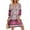 Hot Pink, variant on Elvqul Summer Dresses for Women Casual Dress Crew Neck 3/4 Sleeve Midi Everyday Graphic Beige Dresses