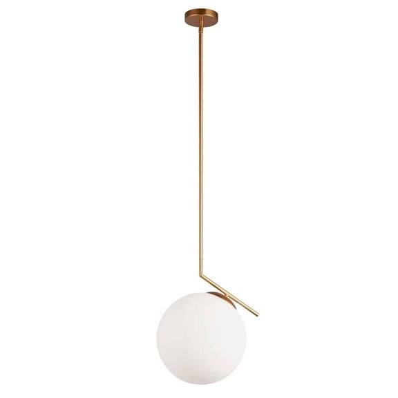Dainolite 1LT Incandescent Pendant, Plated Gold Finish