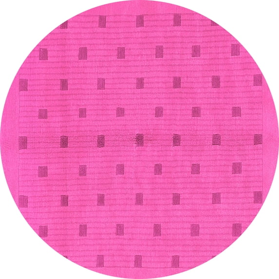 Ahgly Company Indoor Round Abstract Pink Modern Area Rugs, 5' Round