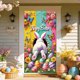 thumbnail image 5 of CaiYueKe Easter Door Curtain Spring Holiday Decorations Bunny Egg Pattern Party Supplies Wall Hanging Decorative Banner for Home Indoor Outdoor Festival Celebration, 5 of 9