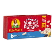 Sun-Maid® Vanilla Yogurt Covered Raisins 6-Pack/1oz Cartons
