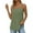 Z4-Green, variant on Duoif Spaghetti Strap Summer Tank Tops for Women 2025 Loose Fit Pleated Square Neck Sleeveless Shirt Curved Flowy Vest Basic Cotton Tee Womens Tops Casual Brown L