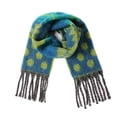 thumbnail image 2 of Christmas Women Scarf, Dots Print Tasseled Long Scarf Soft Warm Holiday Wrap Winter Scarf Gift, 2 of 9