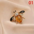thumbnail image 6 of K-KED Fashion Crystal Enamel Insect Bee Brooch Pin Corsage Women Wedding Delicate Jewelry Gifts-23, 6 of 9