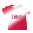 thumbnail image 3 of Gerichy Girls Graphic Print T-Shirt Girls Valentines Day Shirts Fashion Valentines Day Cute Valentines Printed Short Sleeve Crewneck Summer Tops, 3 of 4