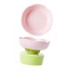thumbnail image 2 of Cuenco de cerámica para comida de gatos, forma de flor bonita, gran capacidad, protección de la columna vertebral, cuenco elevado para comida para mascotas, gatos, perros, mascotas, rosa, 2 of 5