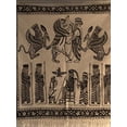 thumbnail image 3 of SPIRIT OF ART | Color: Black and White, Size: 30" x 30", New Tablecloth, 100 % Cotton, Hand-Printed, Hand-Made, Wall Hanging, Impressive, Men’s, Women’s, Souvenir, Gifts, Decorations, Nice, 3 of 5