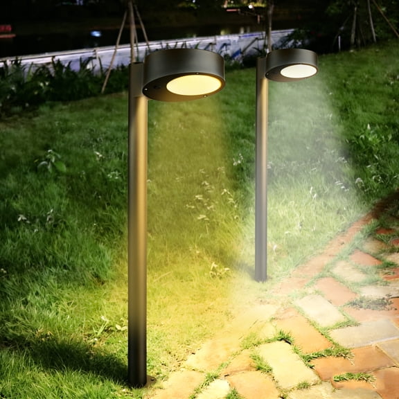 D.FAMILY Solar Pathway Lights Outdoor, 2-Pack 1500LM Waterproof LED Garden Lights, Warm White