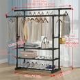 Movable Vertical Clothes Rack with Pulleys Simple and Double Pole