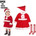 thumbnail image 5 of Disfraz familiar de elfo navideño, traje de juego de rol, disfraz de Papá Noel verde para fiesta, ropa elegante, conjunto de disfraz de madre para niños, 5 of 5