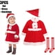 thumbnail image 5 of Disfraz familiar de elfo navideño, traje de juego de rol, disfraz de Papá Noel verde para fiesta, ropa elegante, conjunto de disfraz de madre para niños, 5 of 5