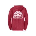 thumbnail image 2 of Gravity Outdoor Co. Zip-Up Hoodie - Heather Red - White Logo - X-Large, 2 of 2
