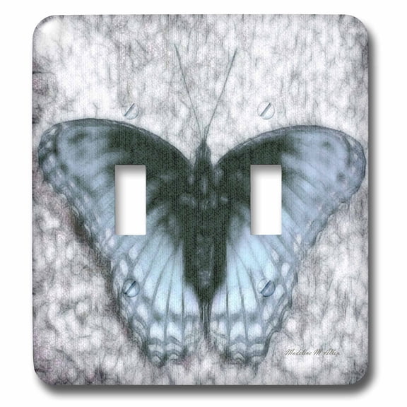 3dRose, Butterfly baby blue, double toggle switch