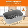 thumbnail image 5 of Chok 2 Pcs Silicone Liners Rectangular for 8 Qt Air Fryer Dual Baskets, 2 Basket Airfryer Rectangle Silicone Reusable Baking Tray, 5 of 6