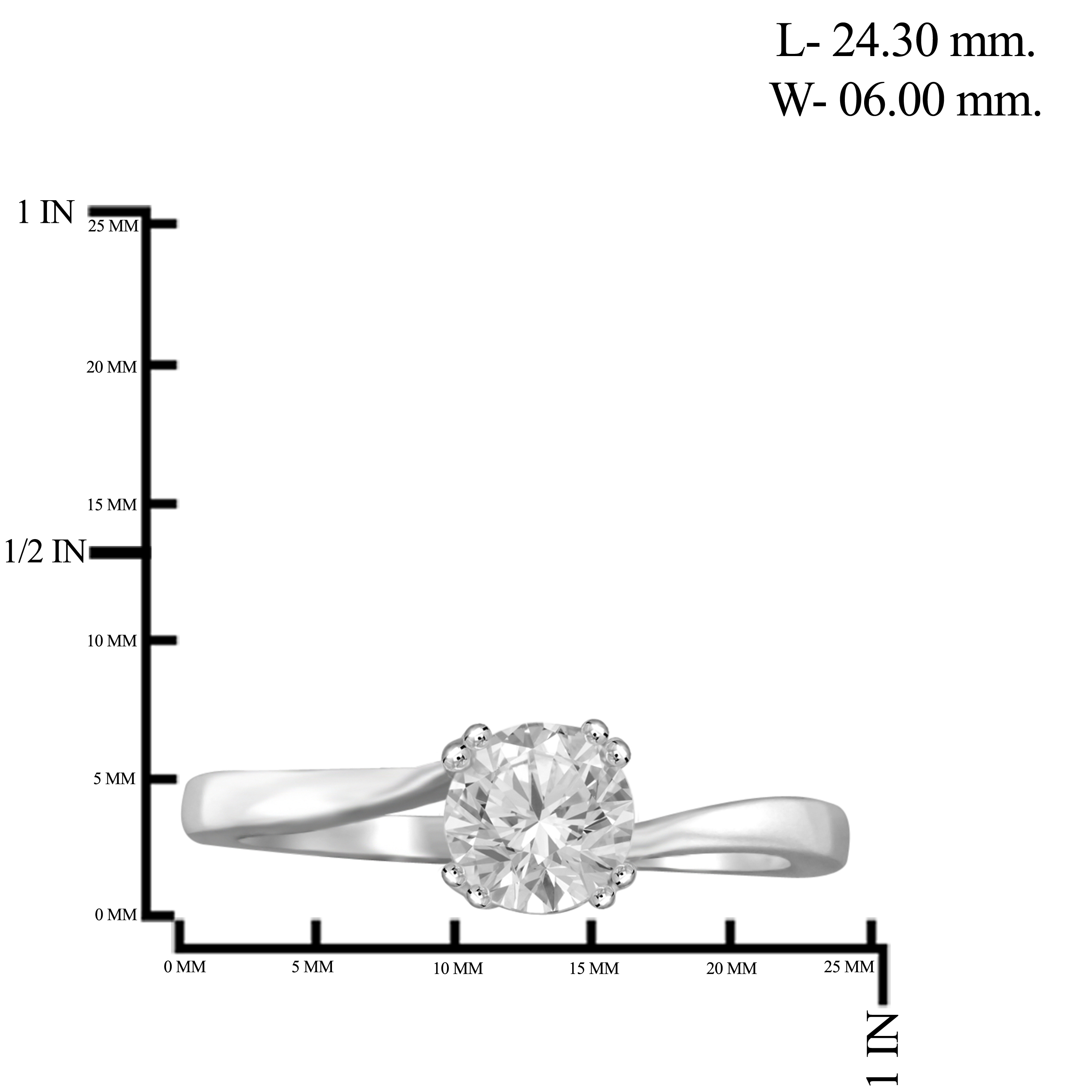 Diamonice 0.925 Sterling Silver 1.25 Carat White Cubic Zirconia Ring for Women | Cubic Zirconias for Everyday Womens Wear