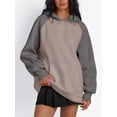 thumbnail image 2 of Trendy Queen Oversized Hoodies for Women Pullover Fleece Fall Sweatshirts Fashion Y2K Outfits Clothes 2025 White CoffeeGrey M .., 2 of 6