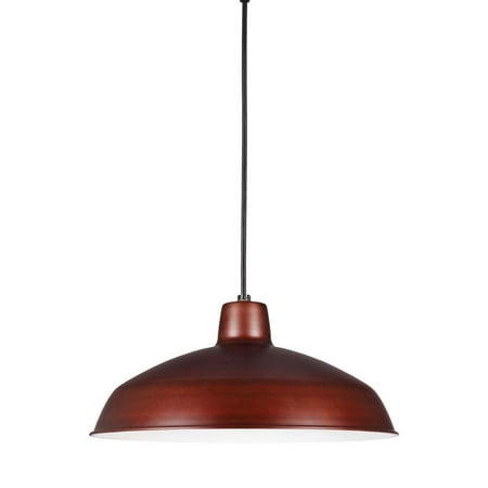 

Sea Gull Lighting Painted Shade 14-Watt Antique Brushed Copper Integrated LED Pendant (NEW OPEN BOX)