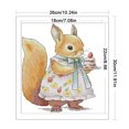 thumbnail image 2 of Kit de punto de cruz con estampado de animales, hilo de algodón ecológico bordado de 14CT, artesanía, 2 of 9