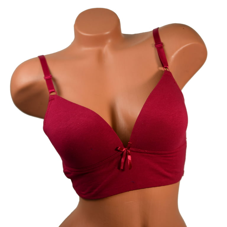 Women Bras 6 pack of No Wire Free Bra A cup B cup C cup 34C (F6647) 