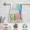thumbnail image 5 of Summer Beach Butterfly Hand Towels 2 PCS, Tropical Seasonal Scenery Kitchen Towel Ultra Soft and Highly Absorbent,Decorative Fingertip Face Towel for Bathroom Hotel, 28.3"x14.4", 5 of 5