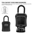 thumbnail image 2 of HLONK Key Lock Box for Outside Key Lockbox for House Key Storage Outdoor Wall Mounted Resettable Code House Key Safe Lock Box for Outside Realtors Garage, 2 of 6