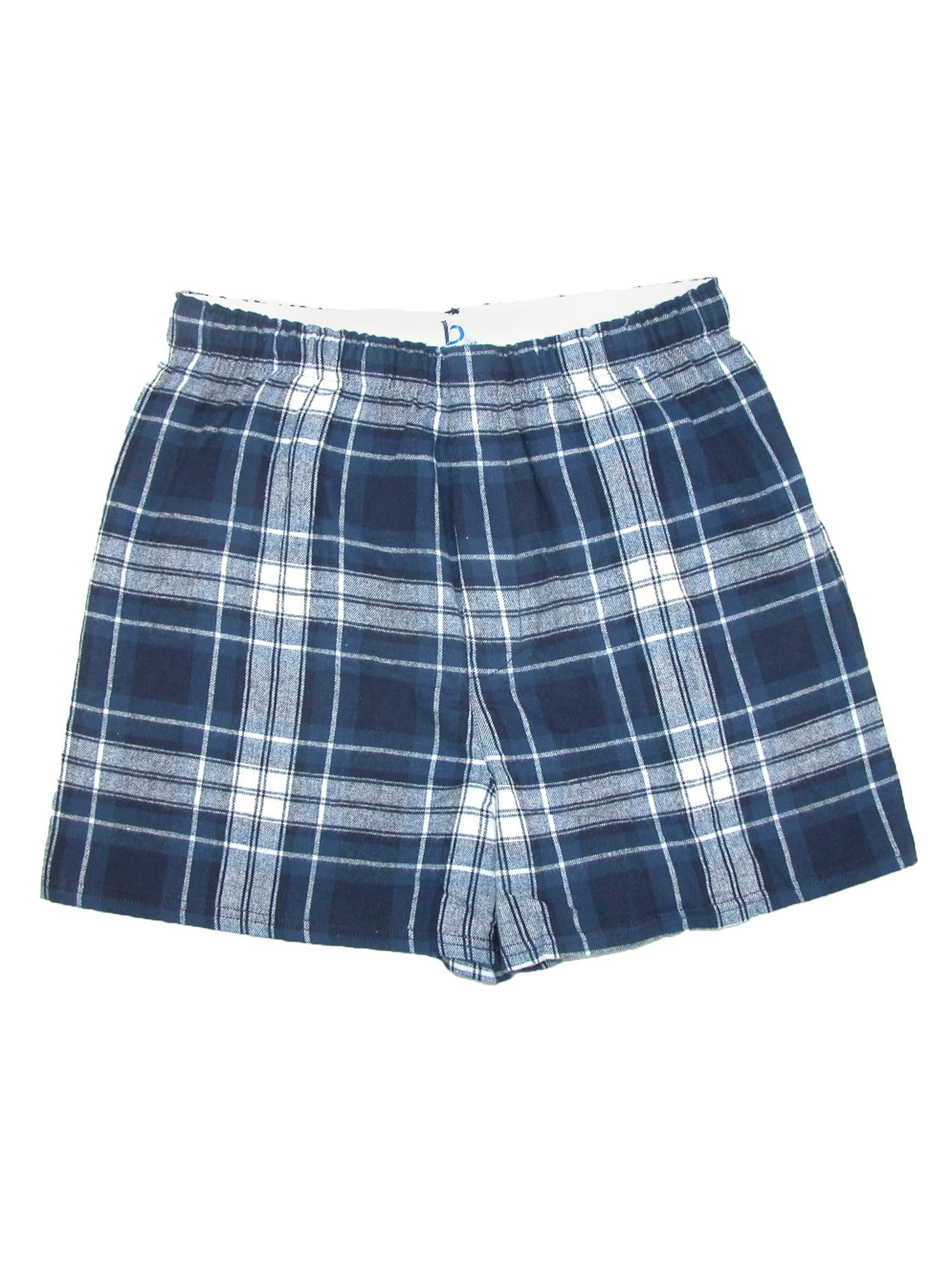 men's flannel boxer sleep shorts