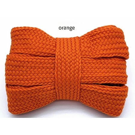 

1Pair 2cm Wider Laces for Shoes New Casual Sneakers Flat Shoelaces Fashion Rope Shoelace 100/120/140/160CM Shoes Accessories Orange 120cm