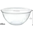 thumbnail image 2 of Disposable 48 Ounce Round Crystal Clear Plastic Serving Bowls With Lids, Party Snack or Salad Bowl, Chip Bowls, Snack Bowls, Candy Dish, Salad Container Pack of 2, 2 of 14