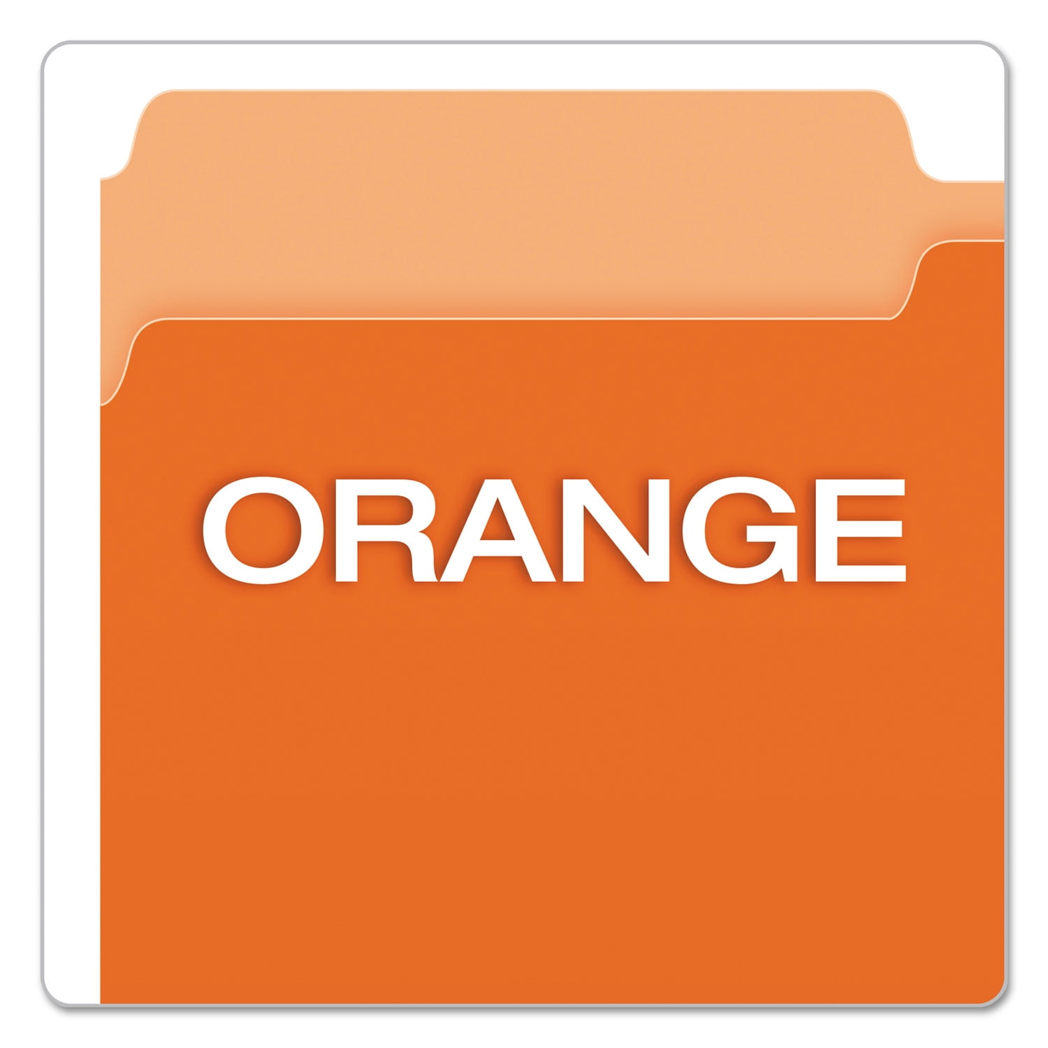 Pendaflex 1531/3ORA Two-Tone File Folders, 1/3 Cut Top Tab, Legal, Orange/Light Orange, 100/Box