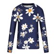 thumbnail image 4 of Blusas y camisas de manga larga con cuello redondo para hombre, estilo casual, cuello redondo, manga larga, estampado, blusa para hombre, 4 of 5
