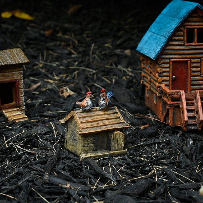 Fairy Garden Miniature Chicken Coop House Outdoor Pen Dollhouse Landscape Decor Fairy Garden Miniature Chicken Coop House Outdoor Pen Dollhouse Landscape Decor