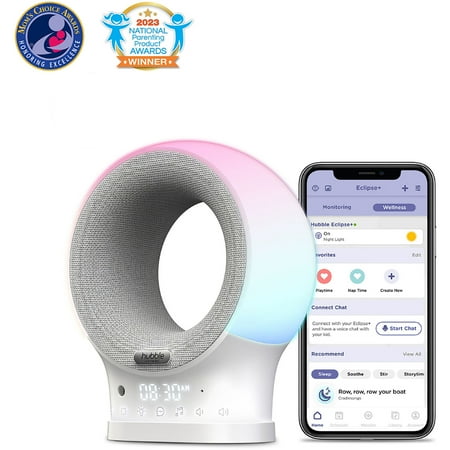 Hubble Eclipse+ Smart Wi-Fi Portable Audio Monitor and Soother Machine